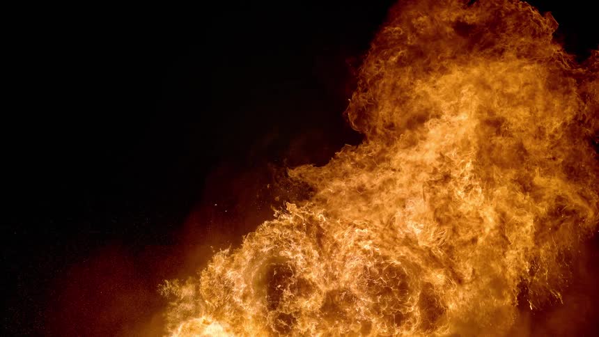 Flames rising up