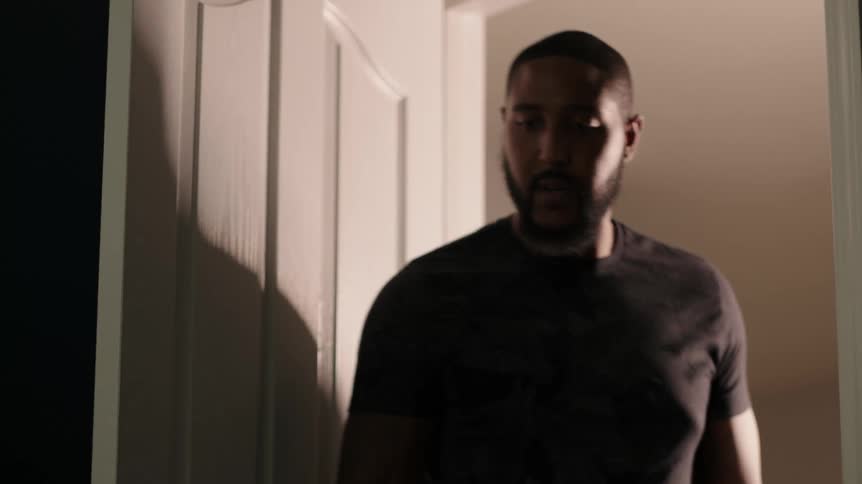 Black man talking