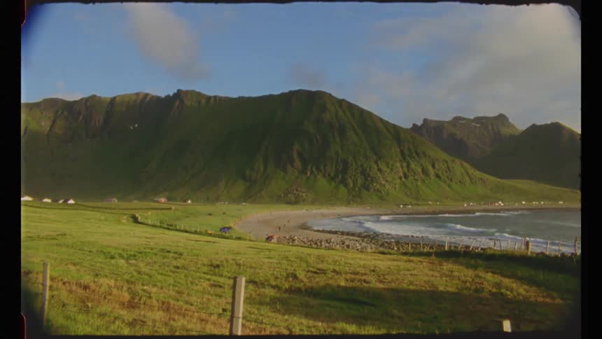 Mountain covered in grass