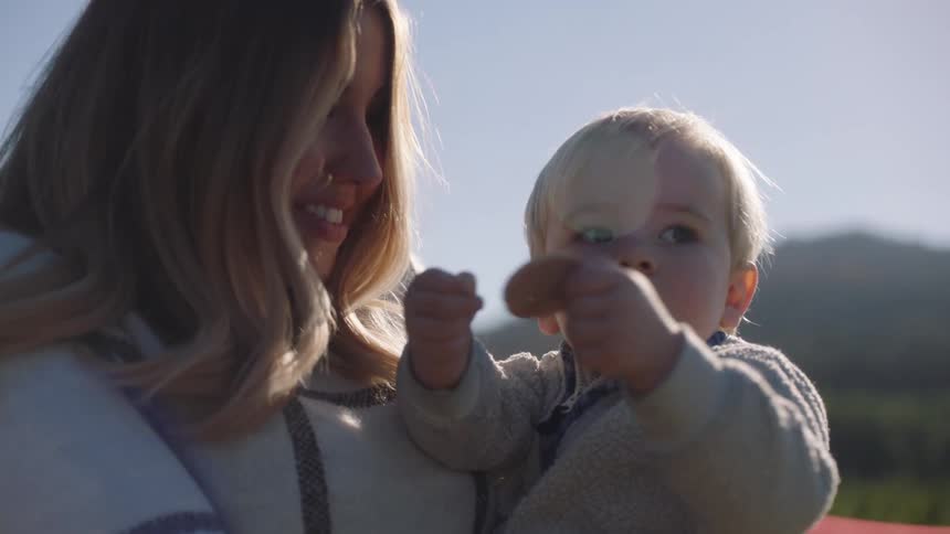 Child being held