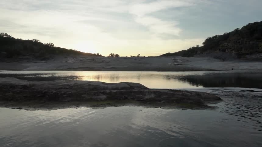 A Texas river at sunset