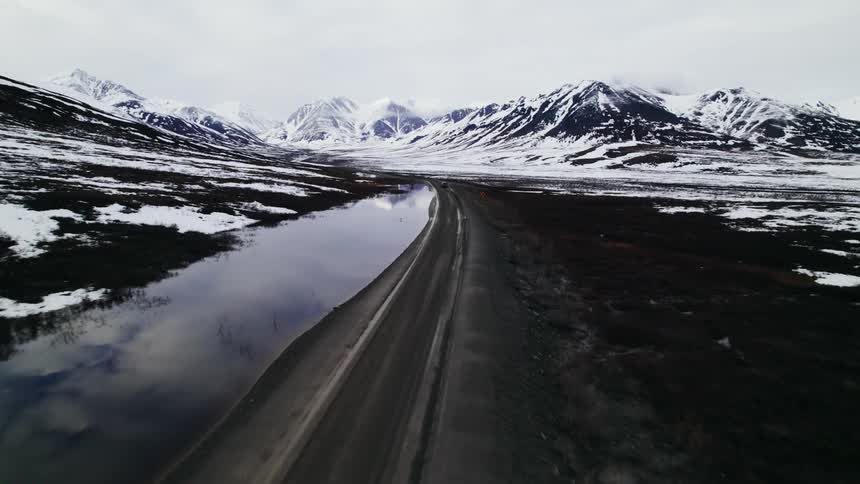 Snow on mountains