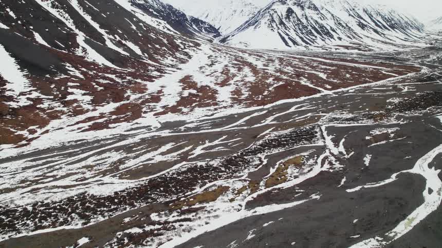 Snow on mountains