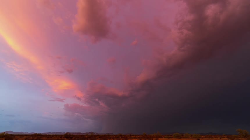Storm clouds moving across the land