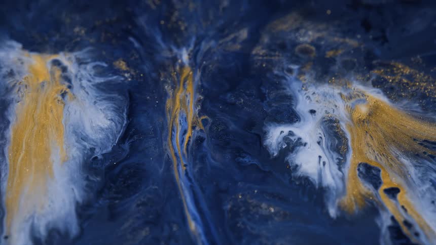 Yellow white and blue colors that look like paint and water
