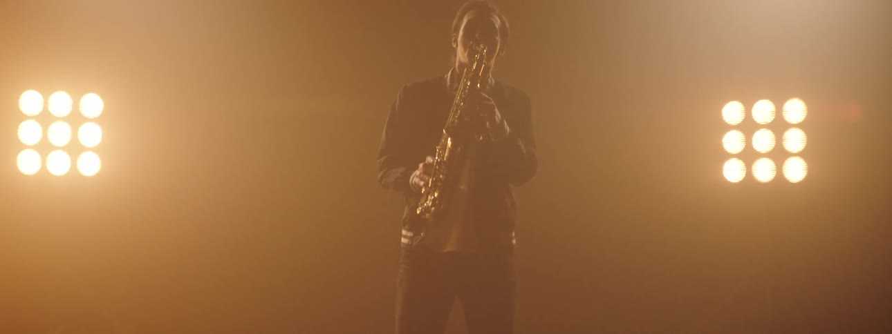 Musician playing instrument
