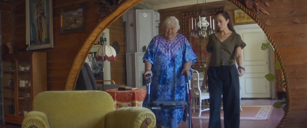 Old lady walking