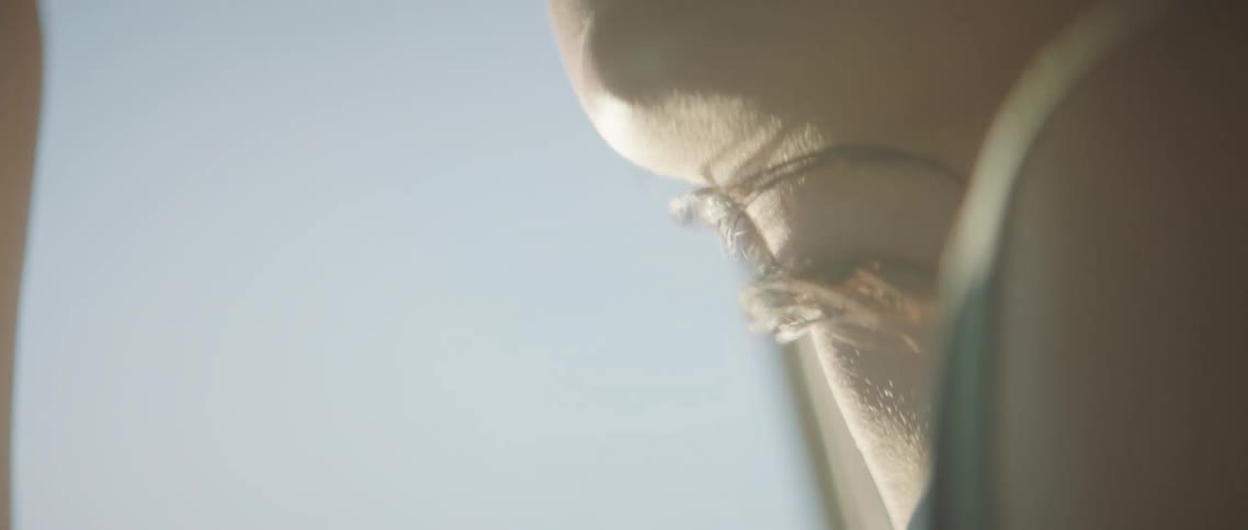 Person sitting in structure