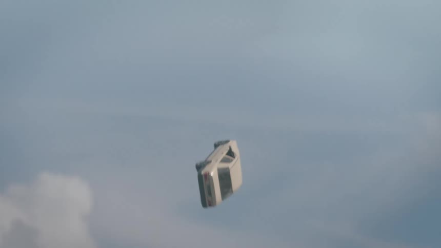 Car falling from sky