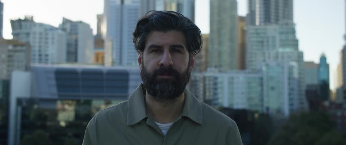 Man looking at camera