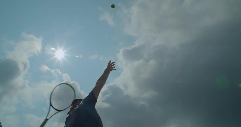 A man playing tennis