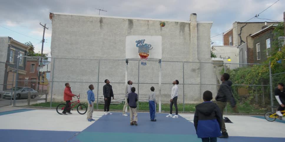 People are playing in a park