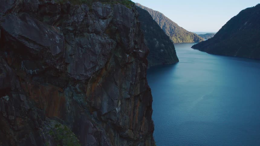 Cliff edge with water