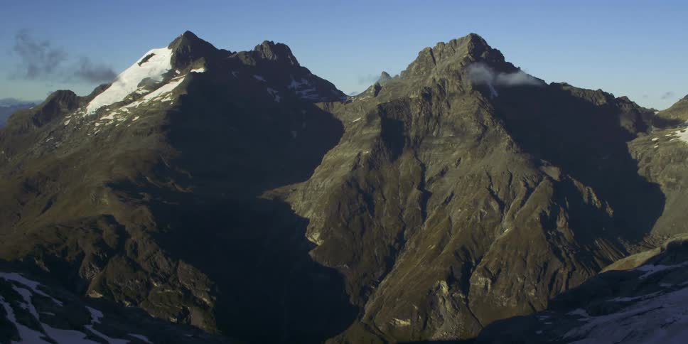 Snow on the top of a mountain