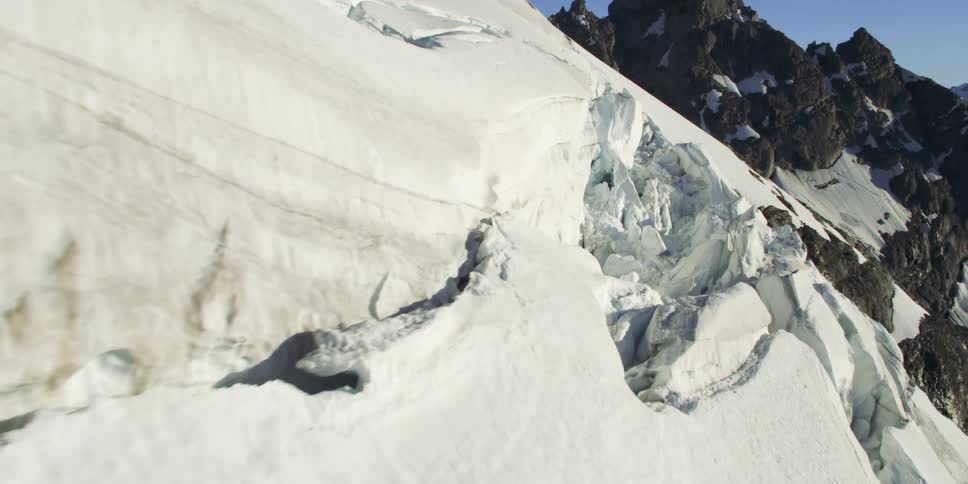A snow covered mountain