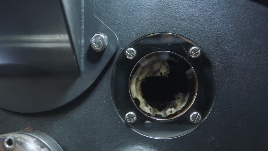 A close up of a window of a mixer