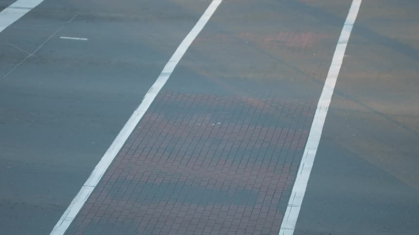 A road with lines and asphalt