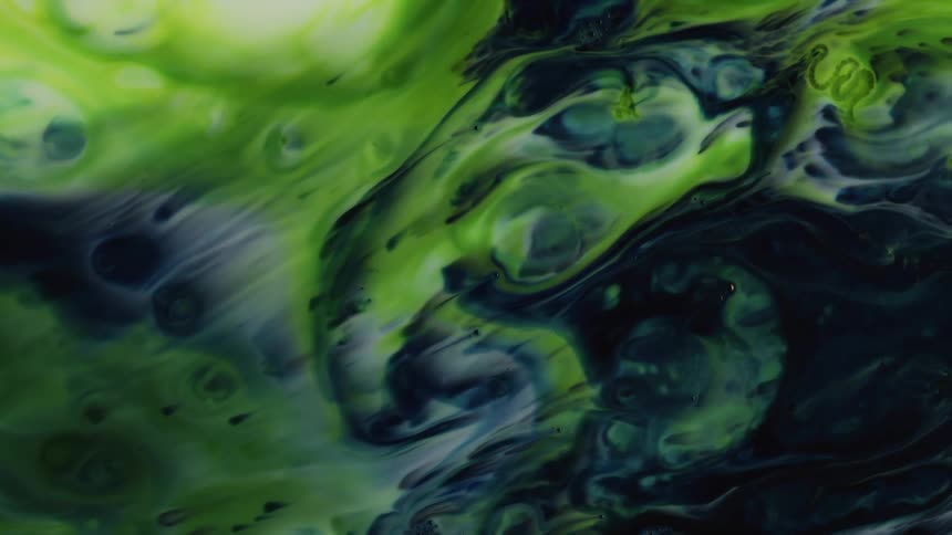 The green colors mix together