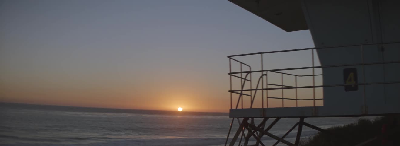 A beach sunset