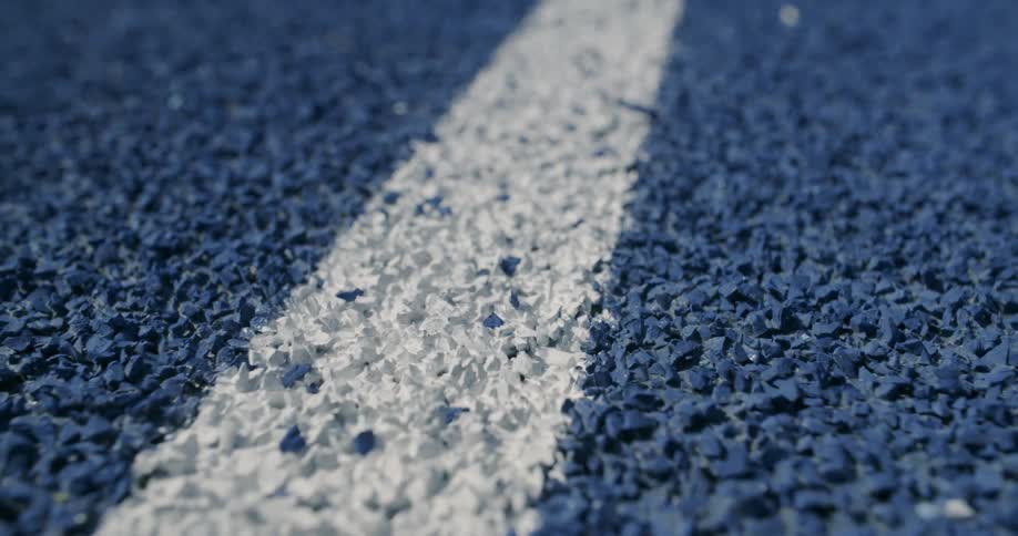 White paint stripe on a road