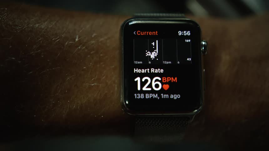 A view of a smart watch on a persons wrist