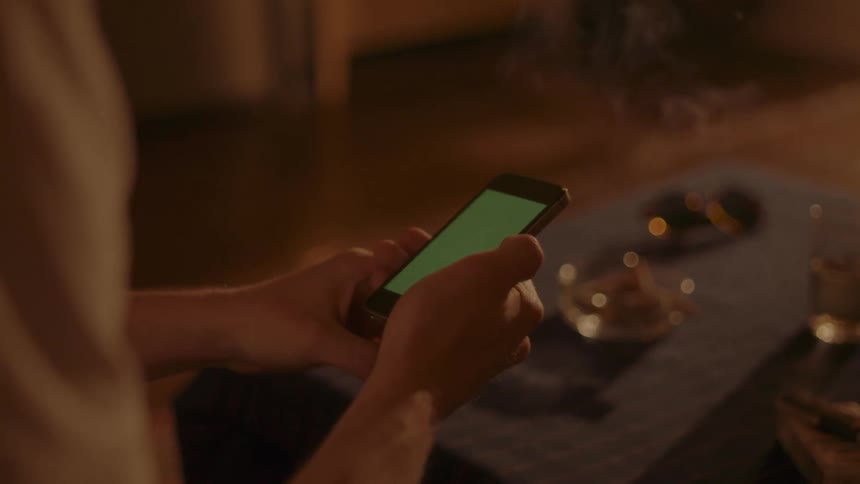 Person looking at phone