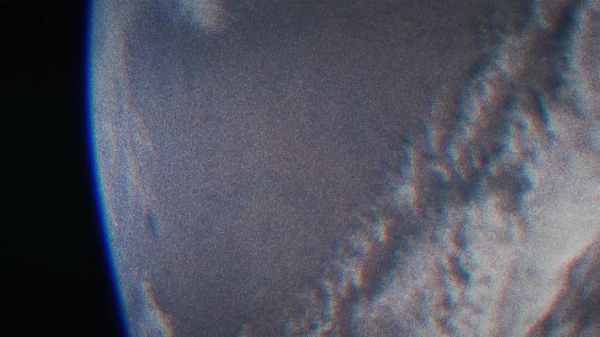 Close up footage of the moon at night
