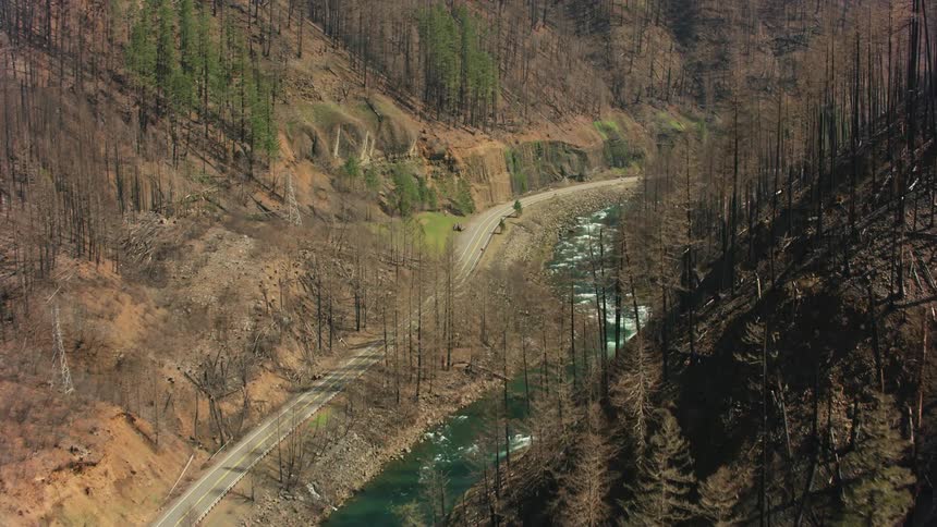 Aerial view of water