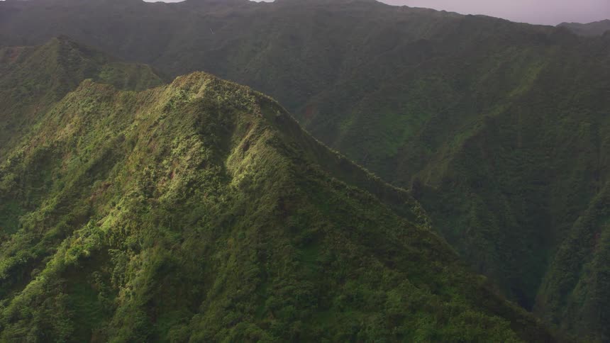 Mountain covered in grass