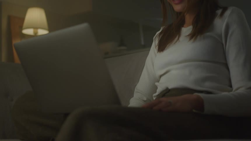 Person sitting on couch