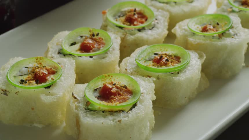 Sushi on a plate