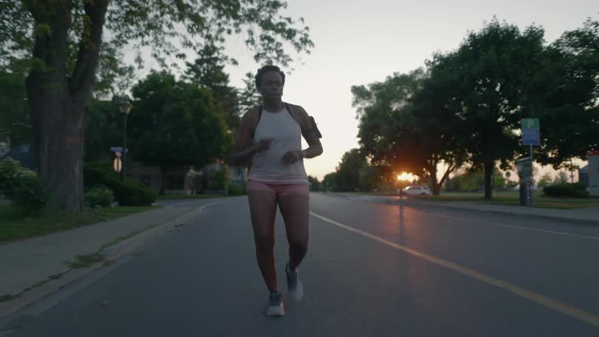 A woman on a run