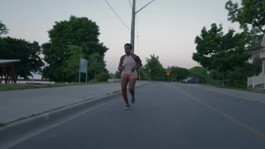 Woman jogging outdoors