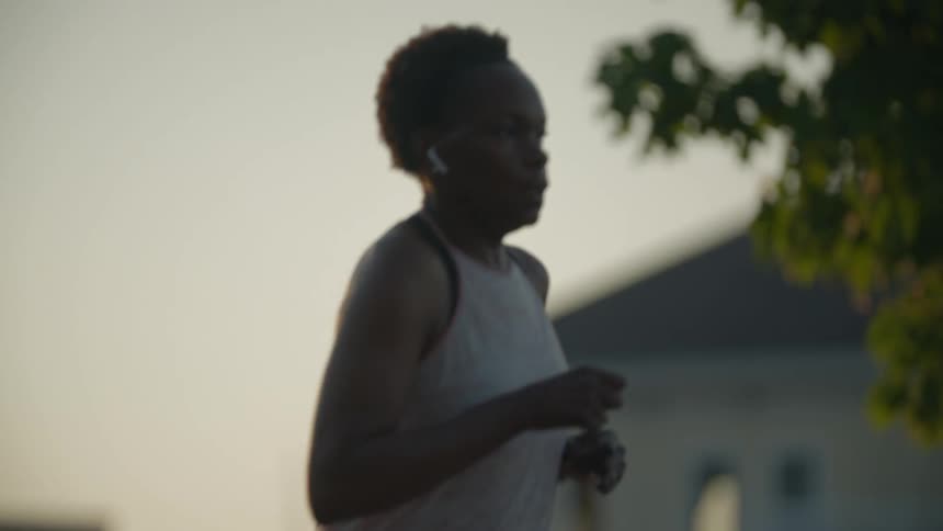 Person running outdoors