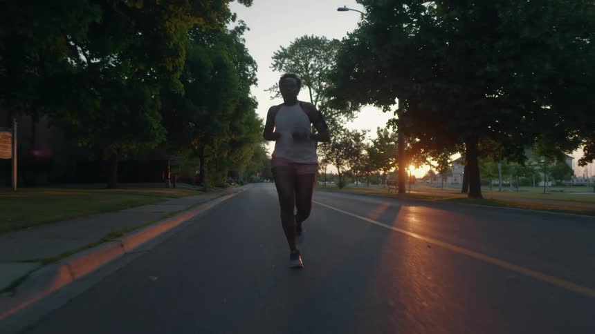 Person running outside
