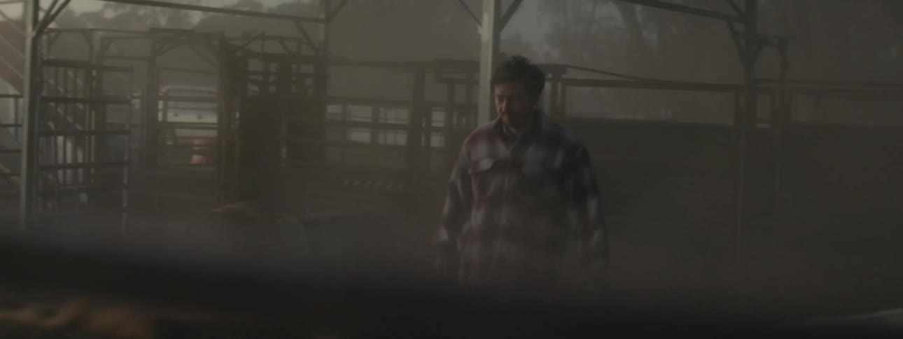 A rancher corrals his cattle to go outdoors