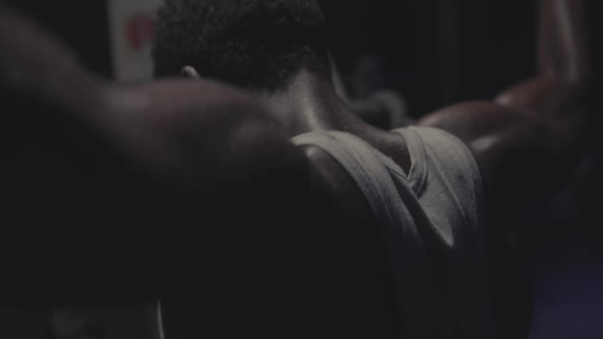 A man is working out in gym