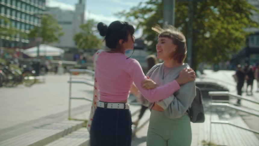 People hugging each other