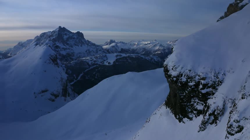 Mountains covered in snow