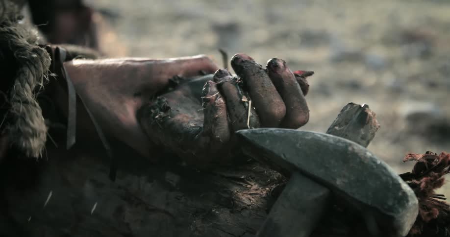 Persons arm being tied