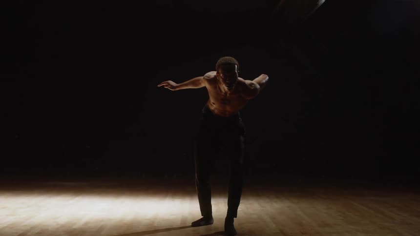 Person dancing indoors