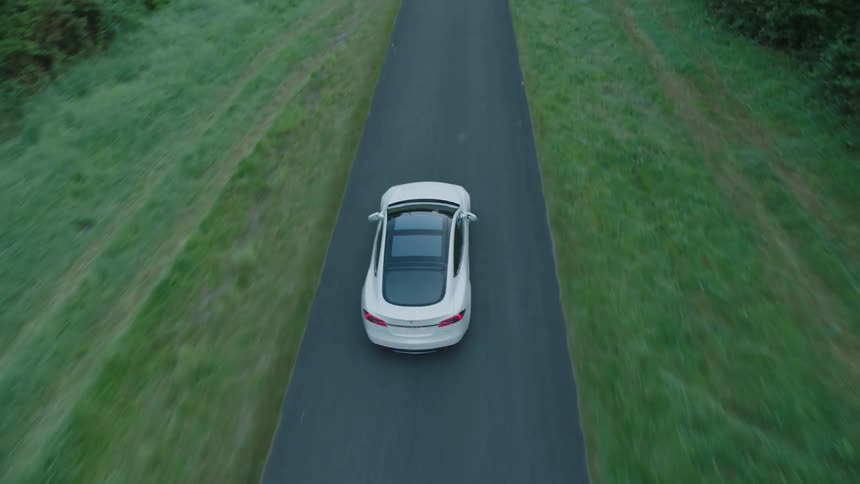 Car Driving Through Forest