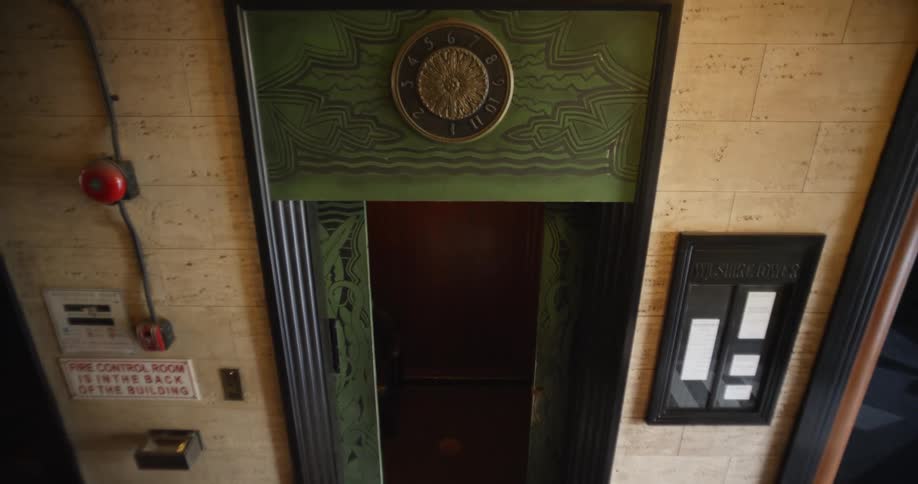 An elevator in a vintage landmark building