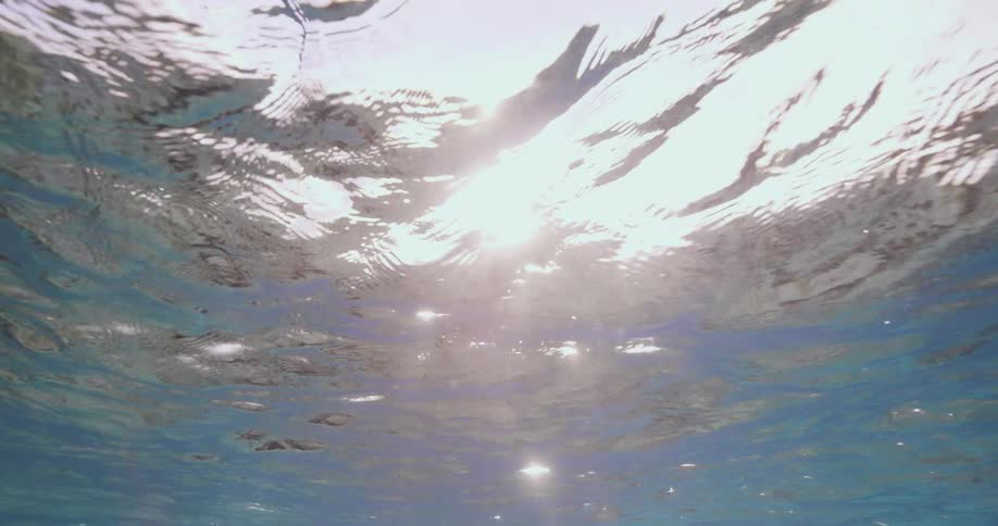Water ripples above as waves roll through