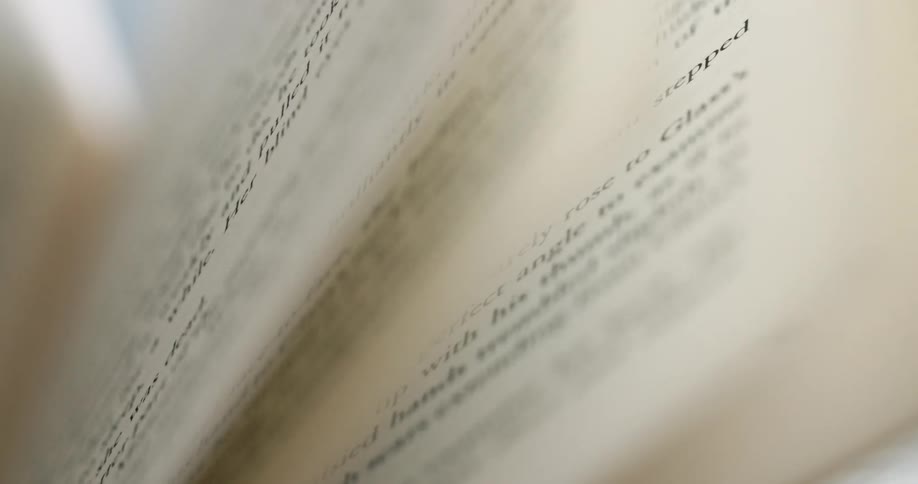 A close up view of text in a book