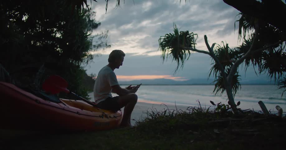 Person sitting on kayak