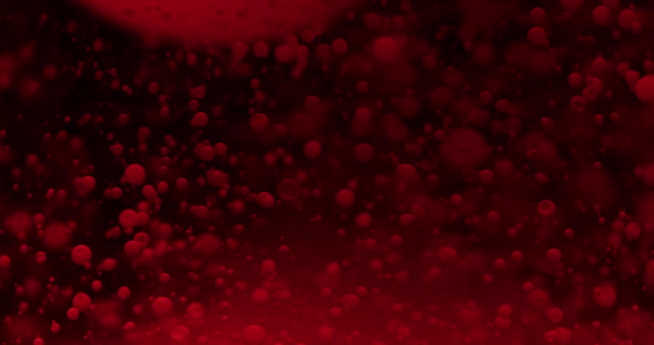 A close up view of blood drops