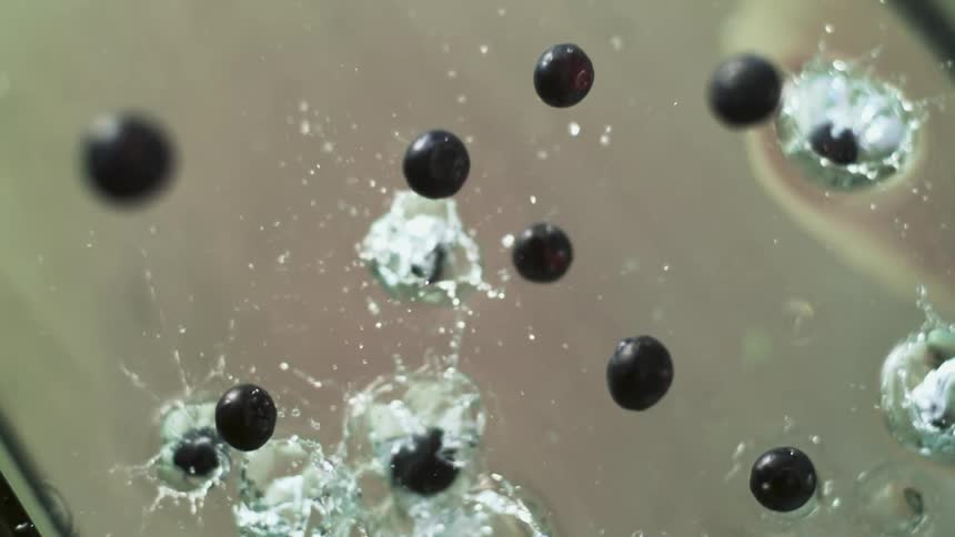 Fruit falling into water
