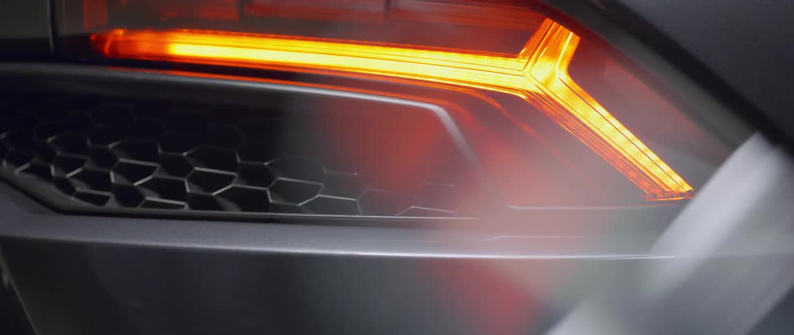 Red tail lights on a car