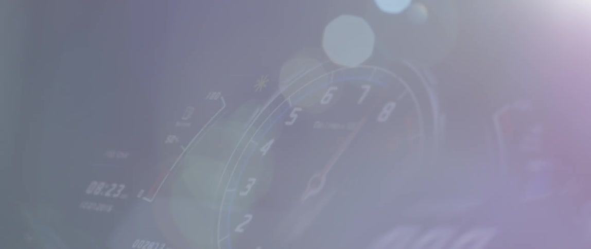 Car gauges move on a dashboard